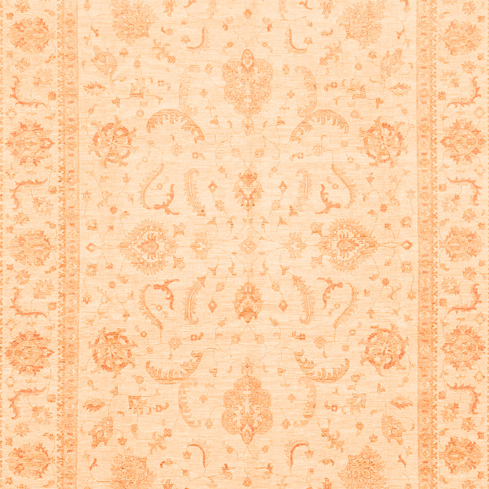 Machine Washable Oriental Orange Traditional Area Rugs, wshabs4054org