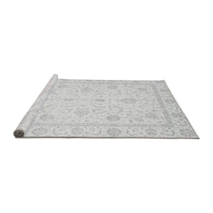 Sideview of Machine Washable Oriental Gray Traditional Rug, wshabs4054gry