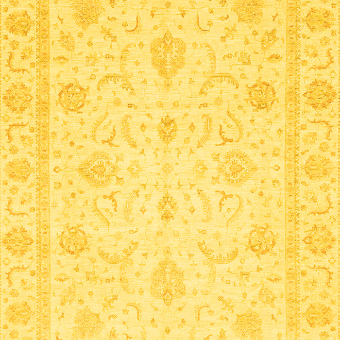 Machine Washable Oriental Yellow Traditional Rug, wshabs4054yw