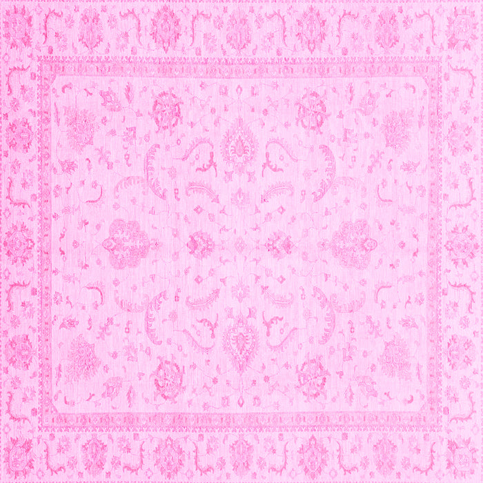 Square Oriental Pink Traditional Rug, abs4054pnk