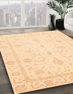 Machine Washable Abstract Sun Yellow Rug in a Family Room, wshabs4054