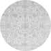 Round Oriental Gray Traditional Rug, abs4055gry