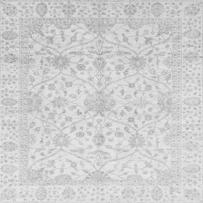 Square Machine Washable Oriental Gray Traditional Rug, wshabs4055gry
