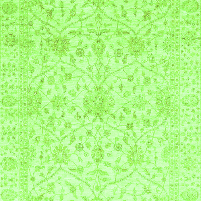 Machine Washable Oriental Green Traditional Area Rugs, wshabs4055grn