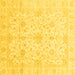 Square Oriental Yellow Traditional Rug, abs4055yw