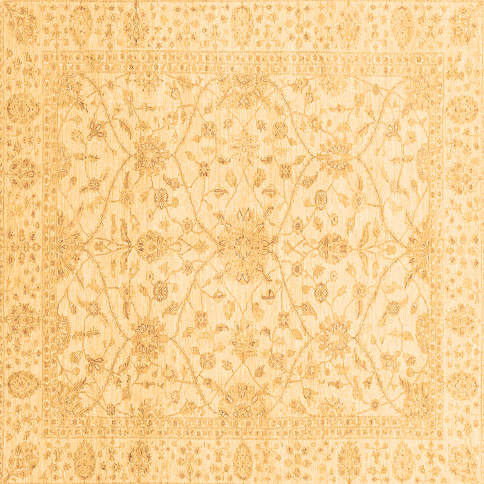 Square Machine Washable Oriental Brown Traditional Rug, wshabs4055brn