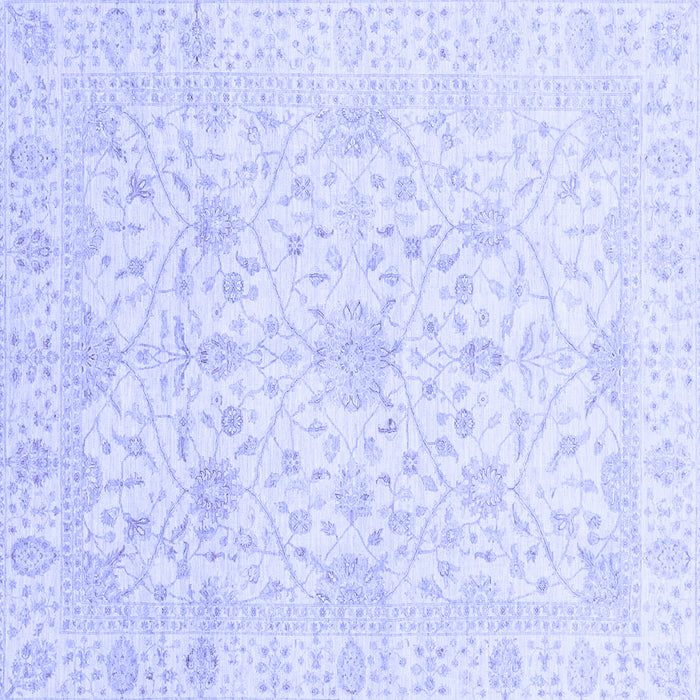 Square Machine Washable Oriental Blue Traditional Rug, wshabs4055blu