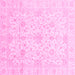 Square Oriental Pink Traditional Rug, abs4055pnk