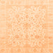 Square Oriental Orange Traditional Rug, abs4055org