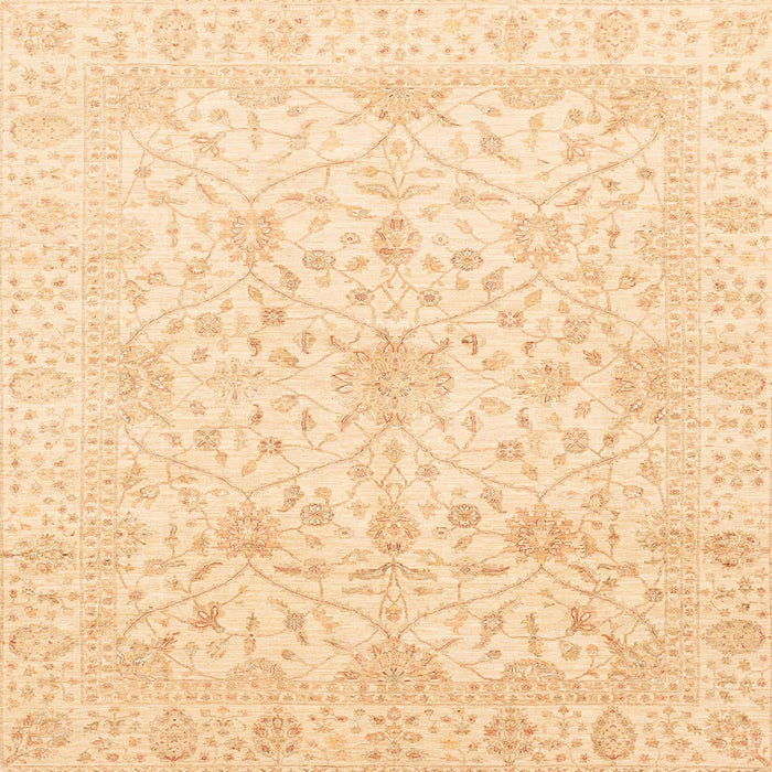 Square Abstract Sun Yellow Oriental Rug, abs4055