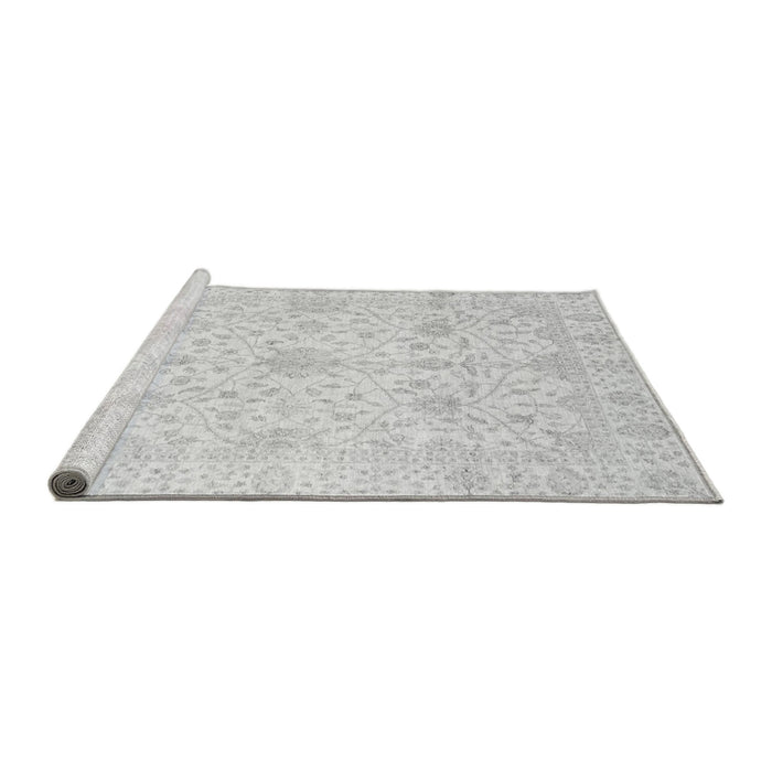 Sideview of Machine Washable Oriental Gray Traditional Rug, wshabs4055gry