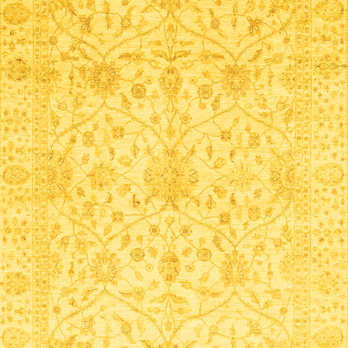 Machine Washable Oriental Yellow Traditional Rug, wshabs4055yw