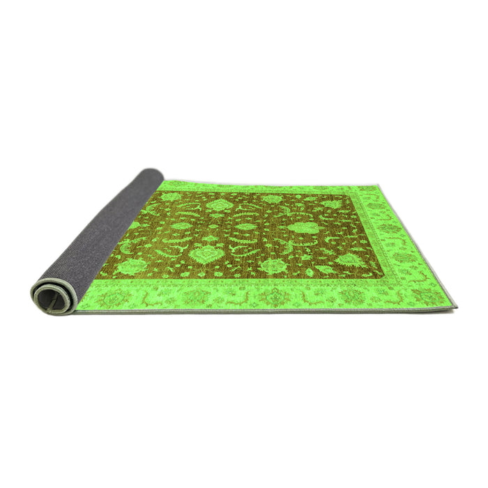 Sideview of Oriental Green Traditional Rug, abs4056grn