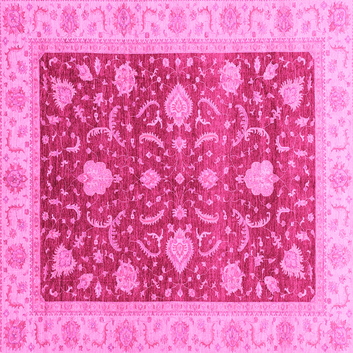 Square Oriental Pink Traditional Rug, abs4056pnk