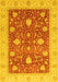 Machine Washable Oriental Yellow Traditional Rug, wshabs4056yw