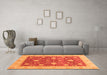Machine Washable Oriental Orange Traditional Area Rugs in a Living Room, wshabs4056org