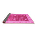 Sideview of Oriental Pink Traditional Rug, abs4056pnk