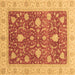 Square Machine Washable Oriental Brown Traditional Rug, wshabs4056brn
