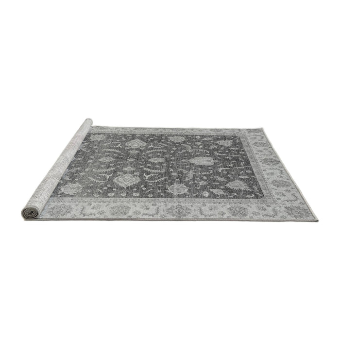 Sideview of Machine Washable Oriental Gray Traditional Rug, wshabs4056gry
