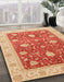 Abstract Red Oriental Rug in Family Room, abs4056