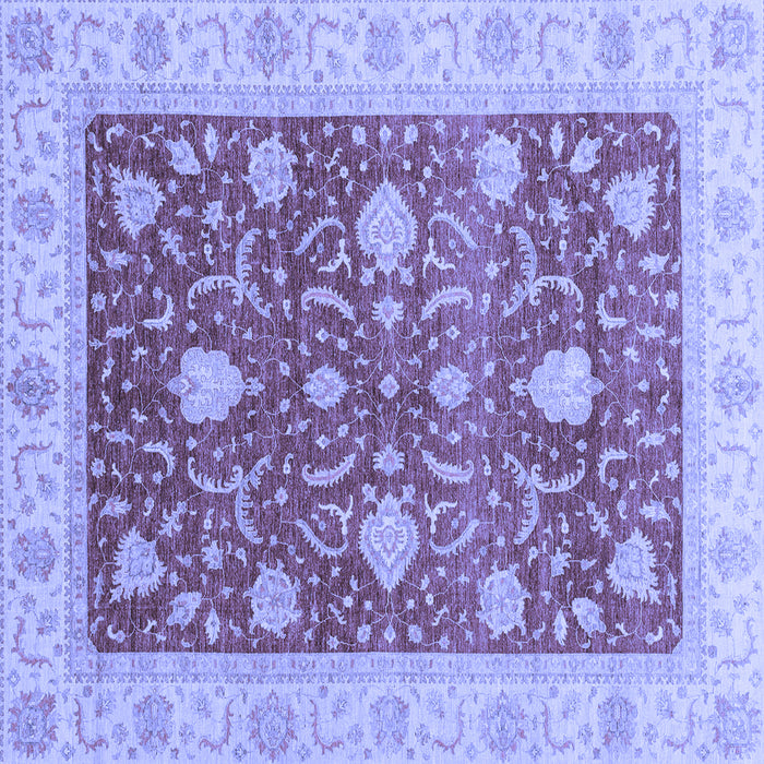 Square Oriental Blue Traditional Rug, abs4056blu