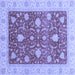 Square Oriental Blue Traditional Rug, abs4056blu