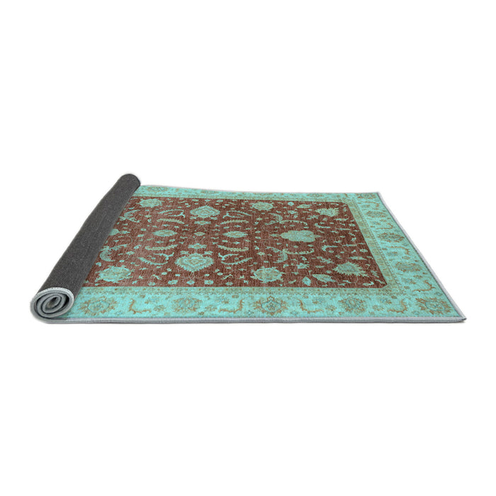 Sideview of Oriental Light Blue Traditional Rug, abs4056lblu