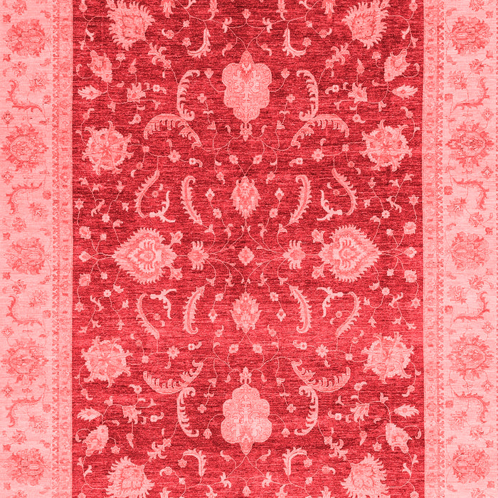 Machine Washable Oriental Red Traditional Rug, wshabs4056red
