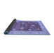 Sideview of Oriental Blue Traditional Rug, abs4056blu