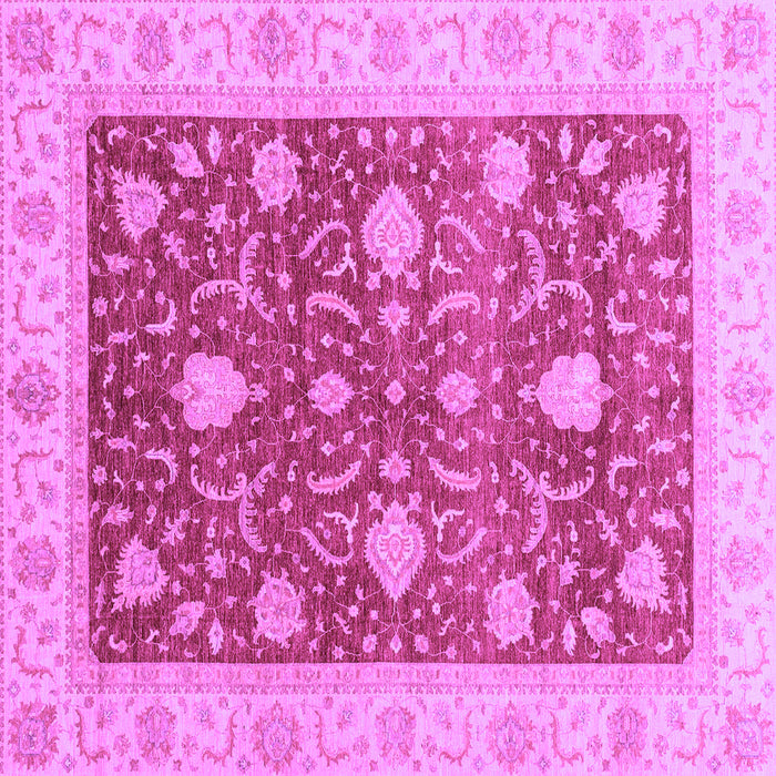 Square Machine Washable Oriental Purple Traditional Area Rugs, wshabs4056pur