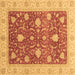 Square Oriental Brown Traditional Rug, abs4056brn