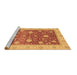 Sideview of Machine Washable Oriental Brown Traditional Rug, wshabs4056brn