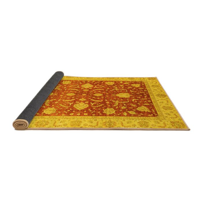 Sideview of Oriental Yellow Traditional Rug, abs4056yw