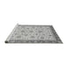 Sideview of Machine Washable Oriental Gray Traditional Rug, wshabs4057gry