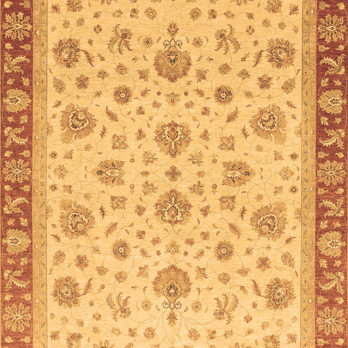 Machine Washable Oriental Brown Traditional Rug, wshabs4057brn