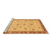 Sideview of Machine Washable Oriental Brown Traditional Rug, wshabs4057brn