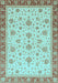 Oriental Light Blue Traditional Rug, abs4057lblu