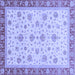 Square Oriental Blue Traditional Rug, abs4057blu