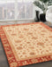 Machine Washable Abstract Bright Orange Rug in a Family Room, wshabs4057