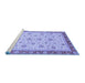 Sideview of Machine Washable Oriental Blue Traditional Rug, wshabs4057blu