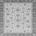 Square Machine Washable Oriental Gray Traditional Rug, wshabs4057gry