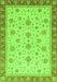 Machine Washable Oriental Green Traditional Area Rugs, wshabs4057grn