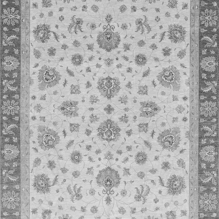 Machine Washable Oriental Gray Traditional Rug, wshabs4057gry