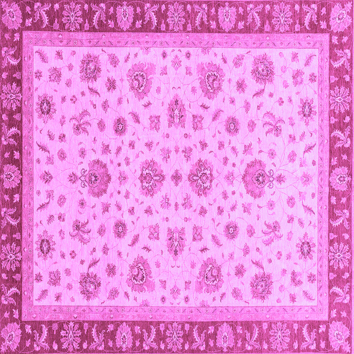 Square Machine Washable Oriental Purple Traditional Area Rugs, wshabs4057pur
