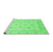 Sideview of Machine Washable Oriental Emerald Green Traditional Area Rugs, wshabs4058emgrn
