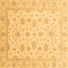 Square Oriental Brown Traditional Rug, abs4058brn