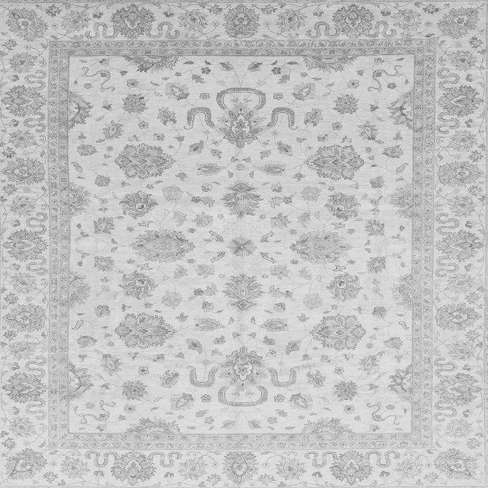 Square Machine Washable Oriental Gray Traditional Rug, wshabs4058gry