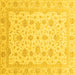 Square Oriental Yellow Traditional Rug, abs4058yw