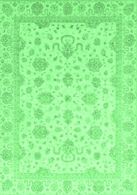 Oriental Emerald Green Traditional Rug, abs4058emgrn