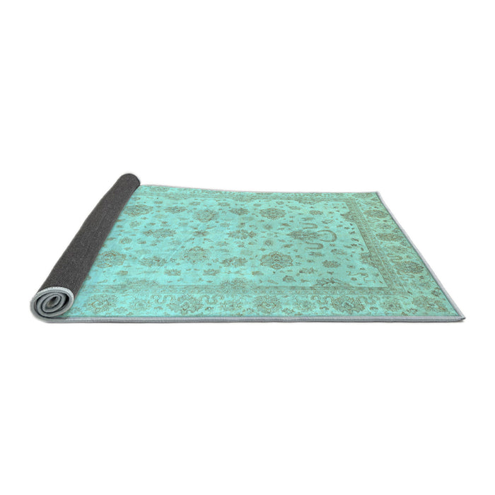 Sideview of Oriental Light Blue Traditional Rug, abs4058lblu